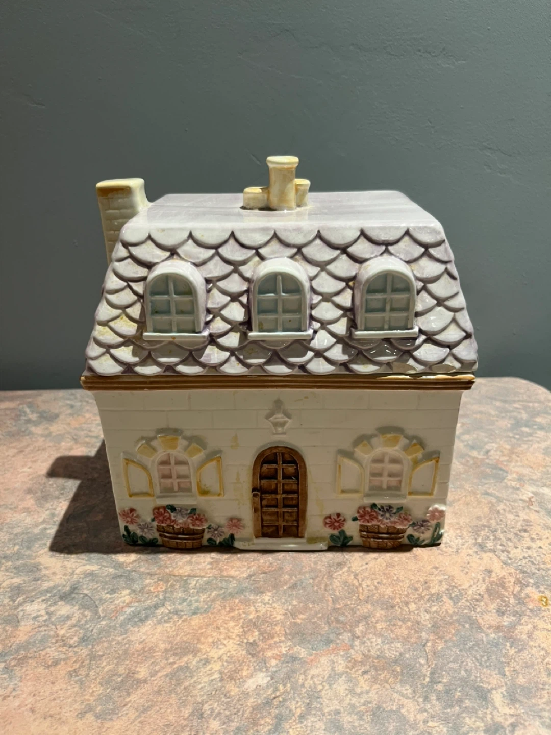 Hand Painted Ceramic Canister
