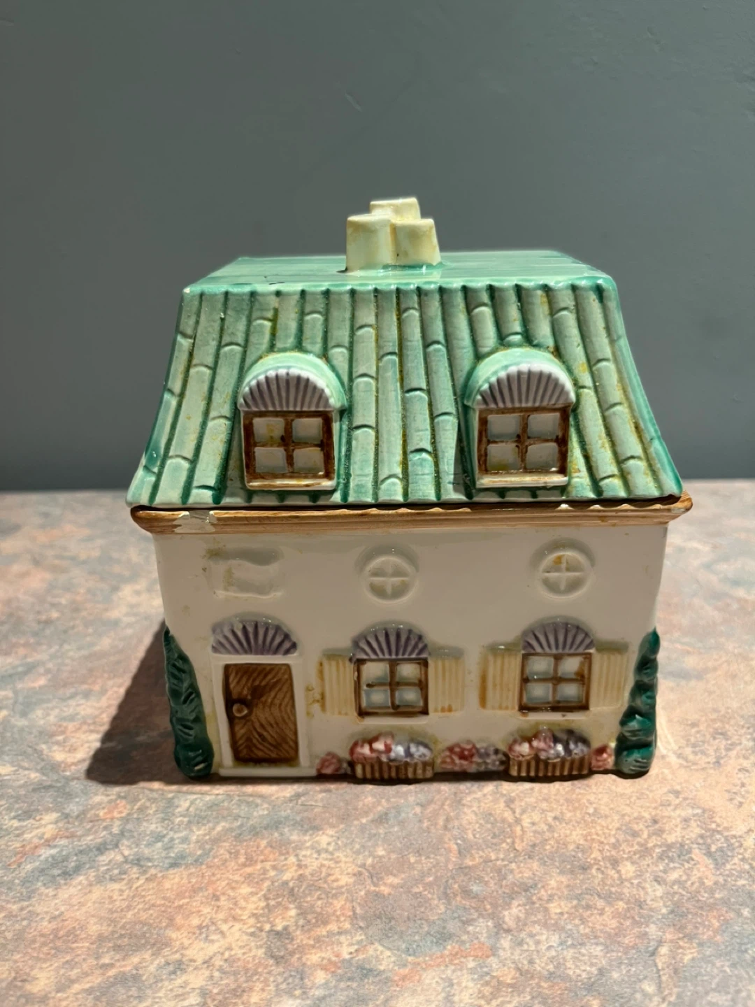 Hand Painted Ceramic Canister