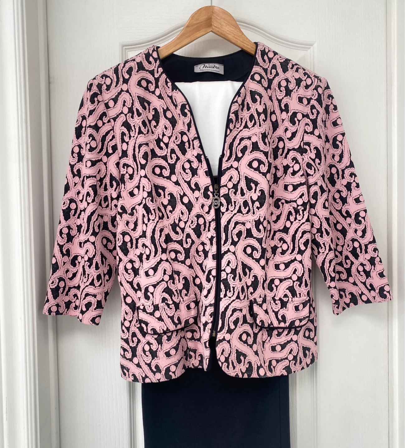 Nuela Pink & Black Patterned Jacket