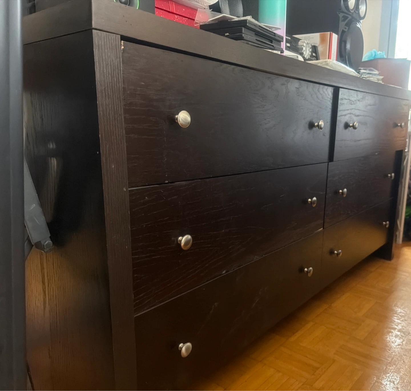 Dark Brown Wooden Dresser - photo 2