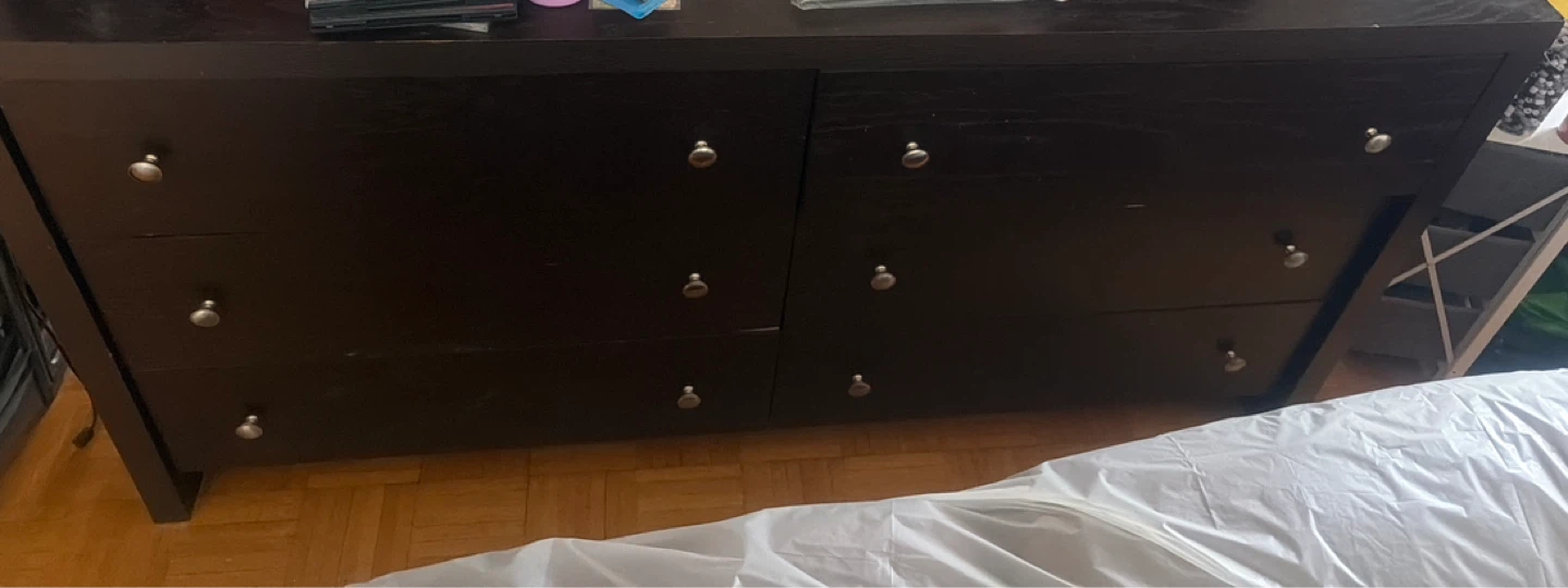 Dark Brown Wooden Dresser - photo 3