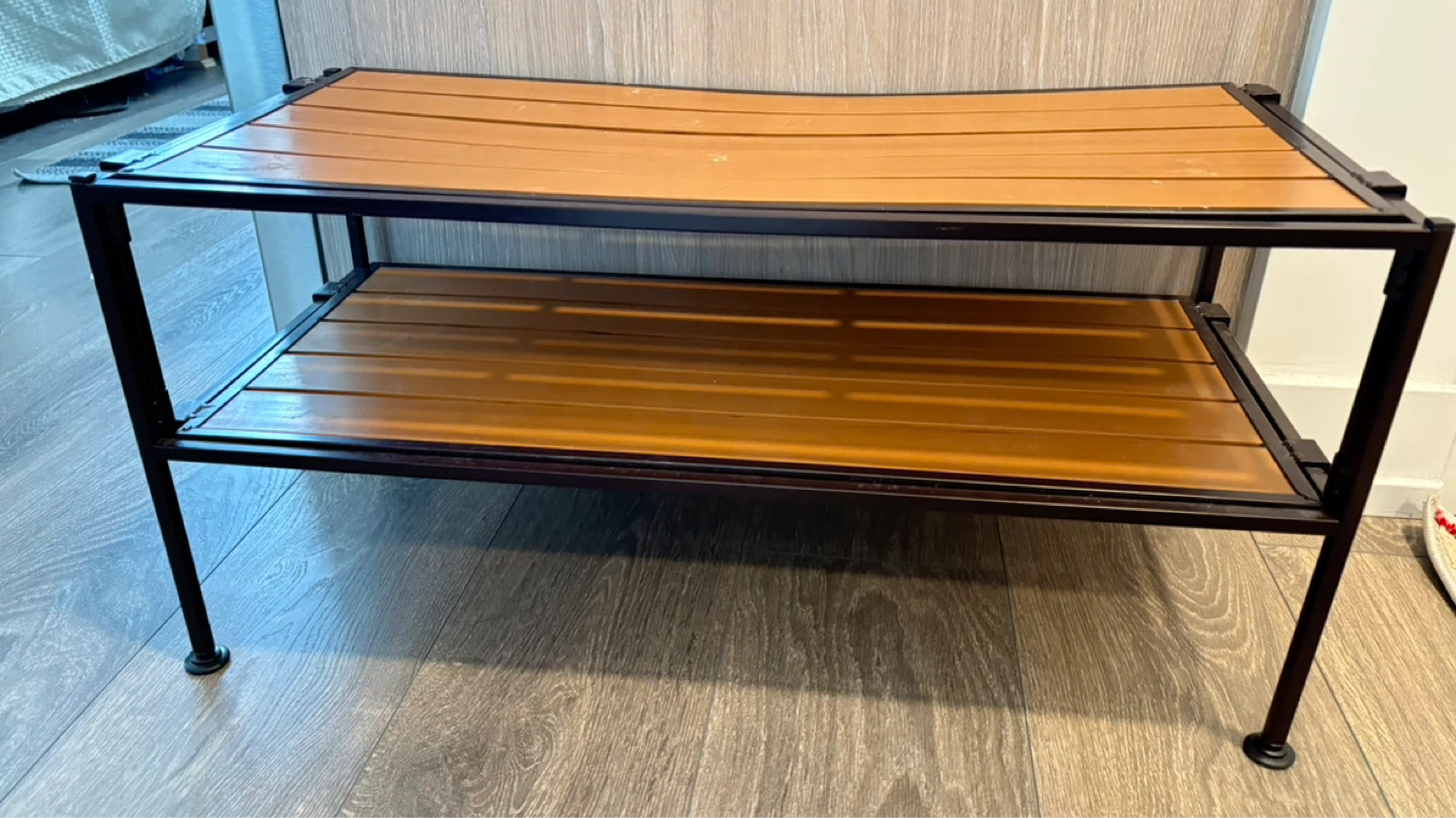 2-Tier Shoe Rack Bench - photo 2