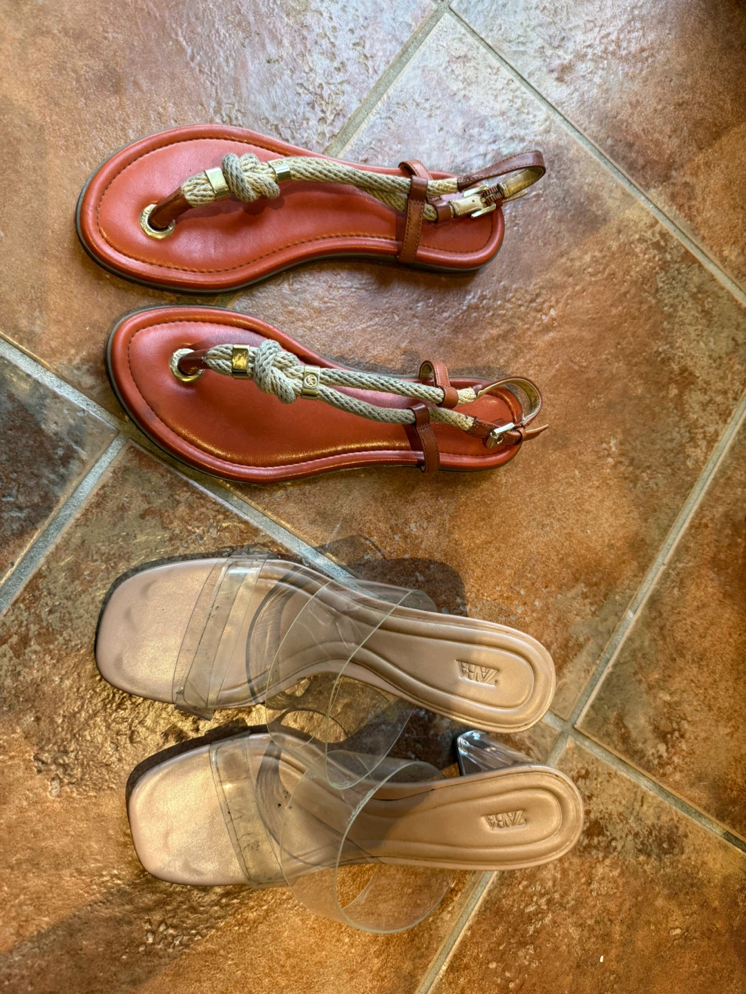 Michael Kors & Zara Clear Heeled Sandals