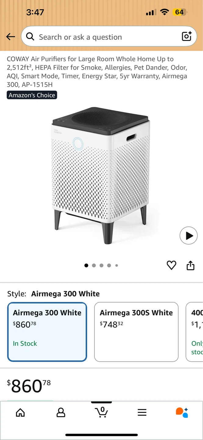Coway air Purifier Airmega 300 - photo 3