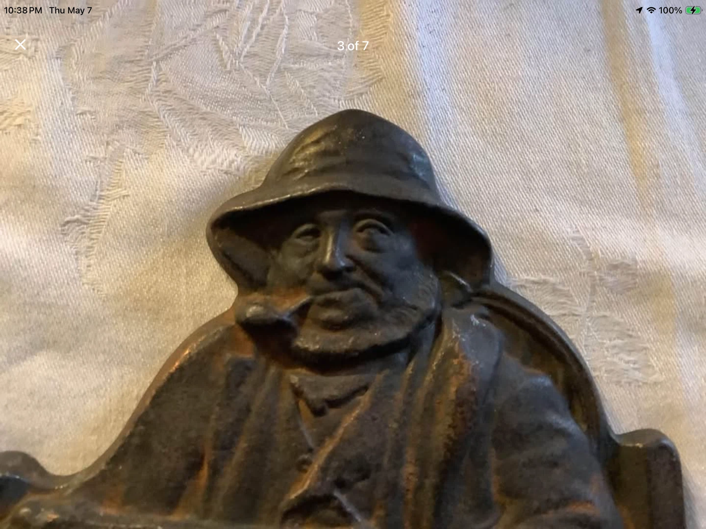1928 Cape Cod Cast Iron Fisherman Bookend 🐞 - photo 2