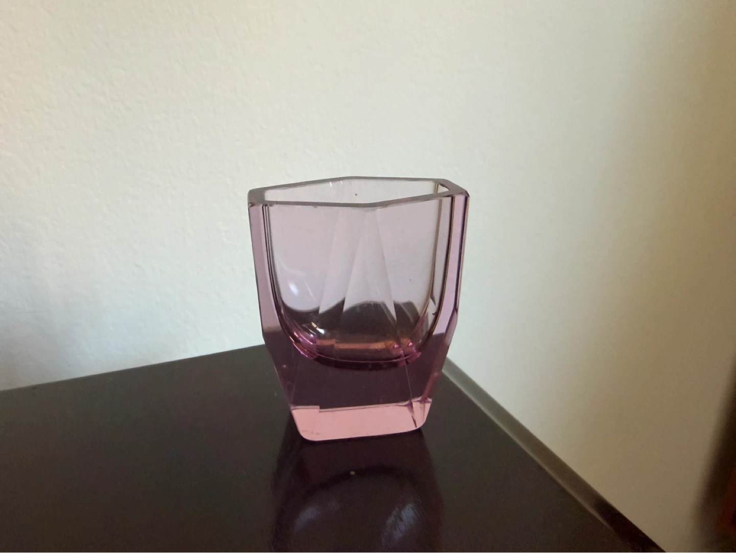 Venetian Murano Small Pink Glass Vase