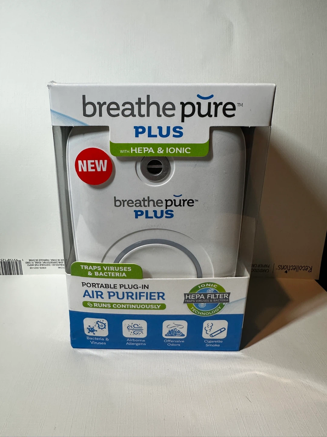 Breathe Pure Plus Portable Plug-in Air Purifier