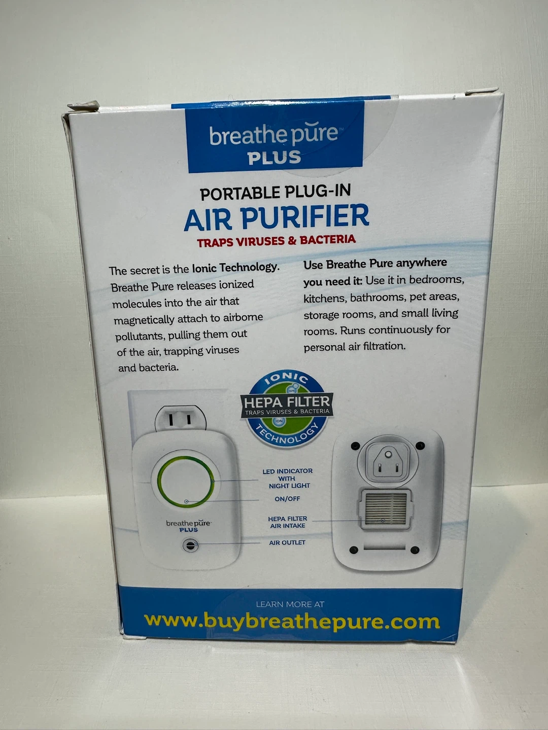 Breathe Pure Plus Portable Plug-in Air Purifier - photo 2