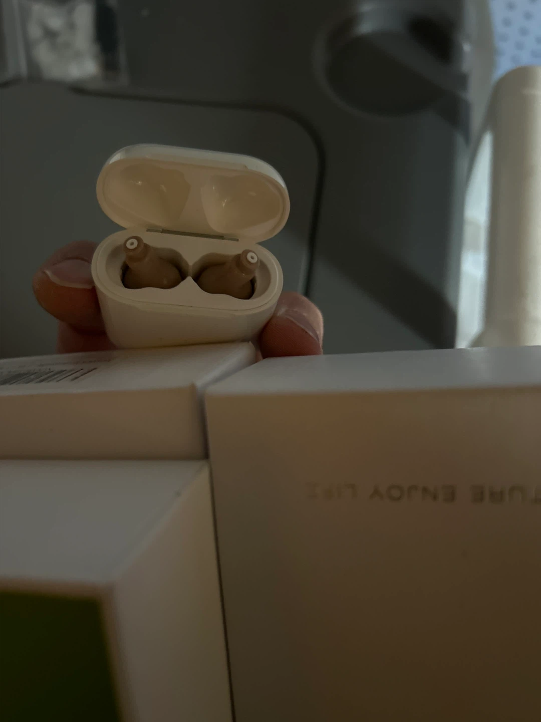 Beige Wireless Earbuds with Charging Case - photo 2