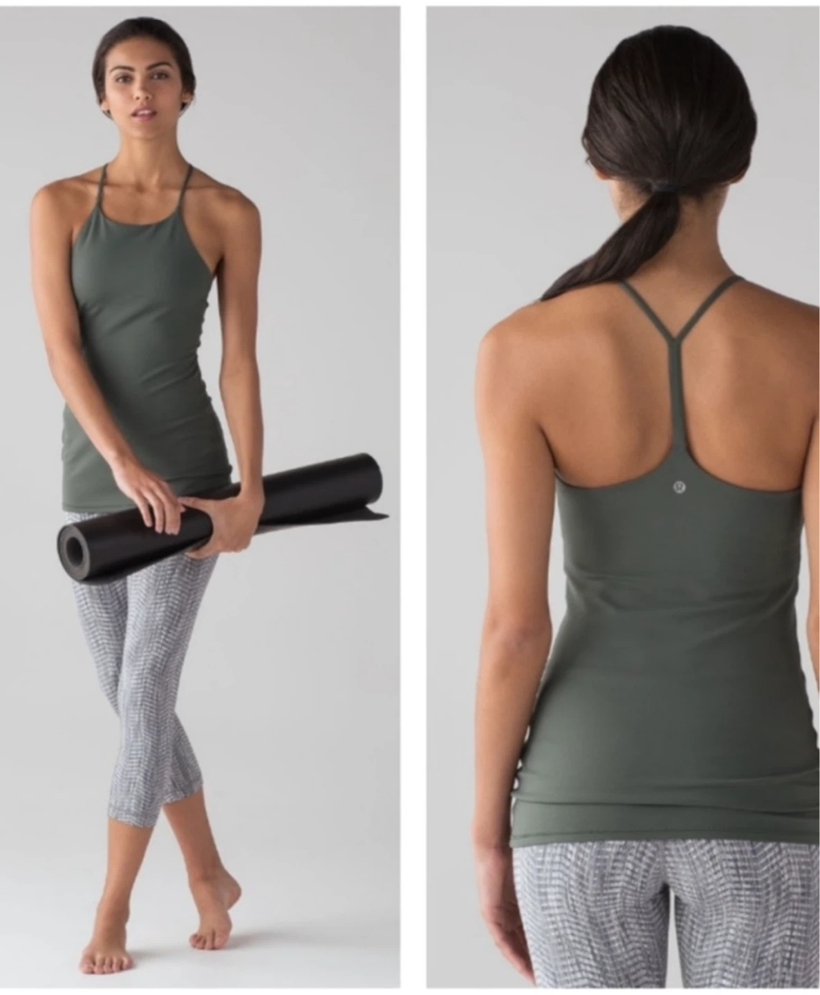 Lululemon Sun Setter Dark Green Tank