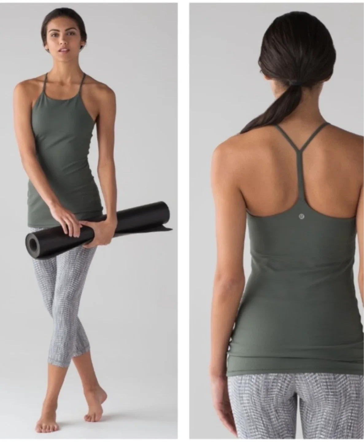 Lululemon Sun Setter Dark Green Tank