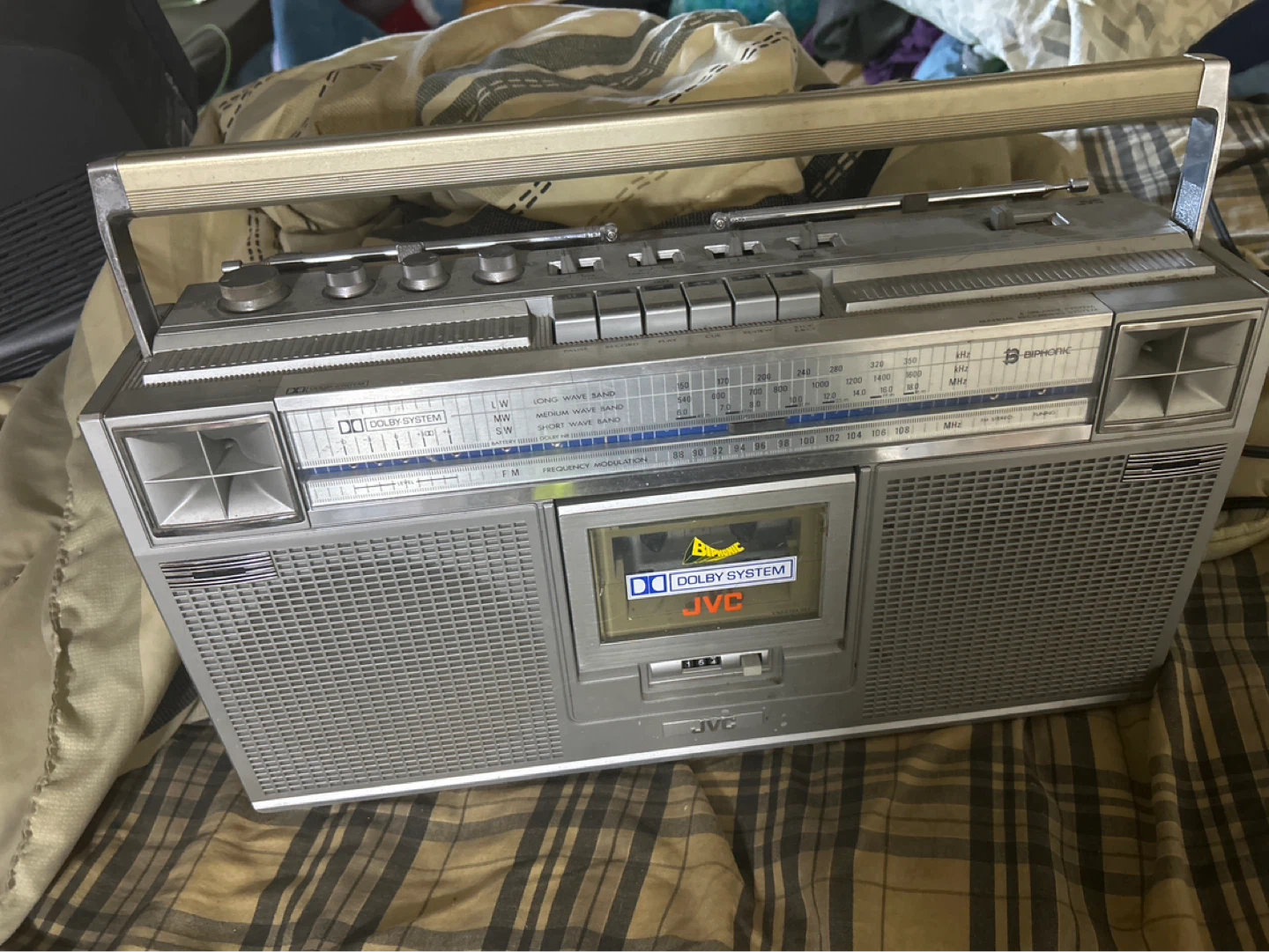 JVC Boombox with Cassette Player and Radio