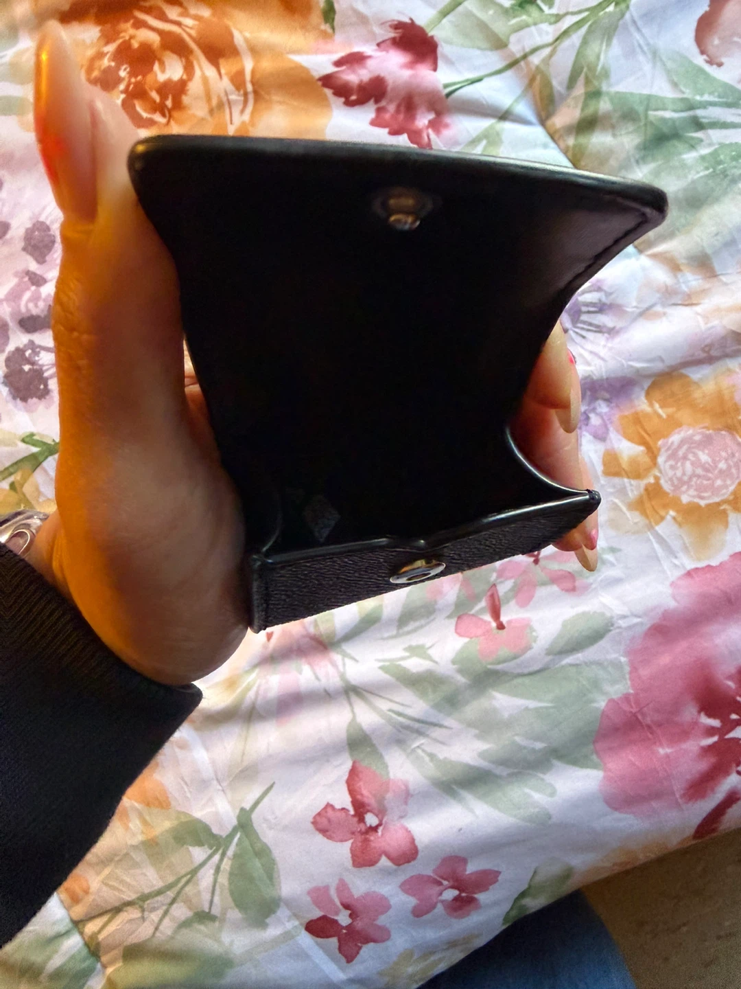 Michael Kors Black Leather Keychain Coin Pouch - photo 3