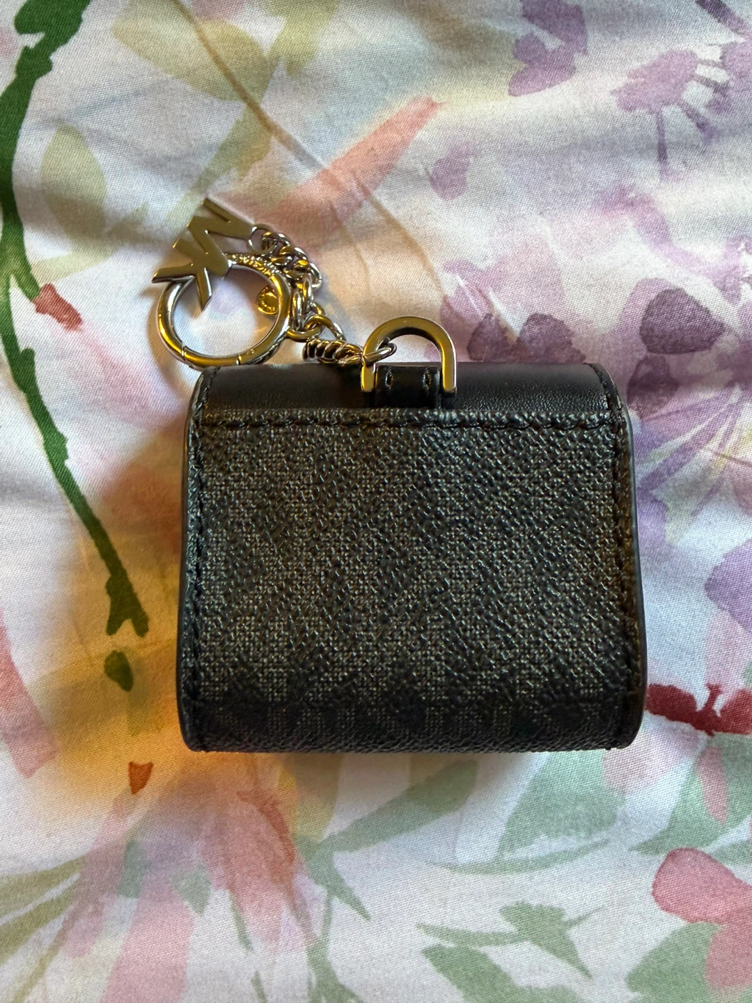 Michael Kors Black Leather Keychain Coin Pouch - photo 2