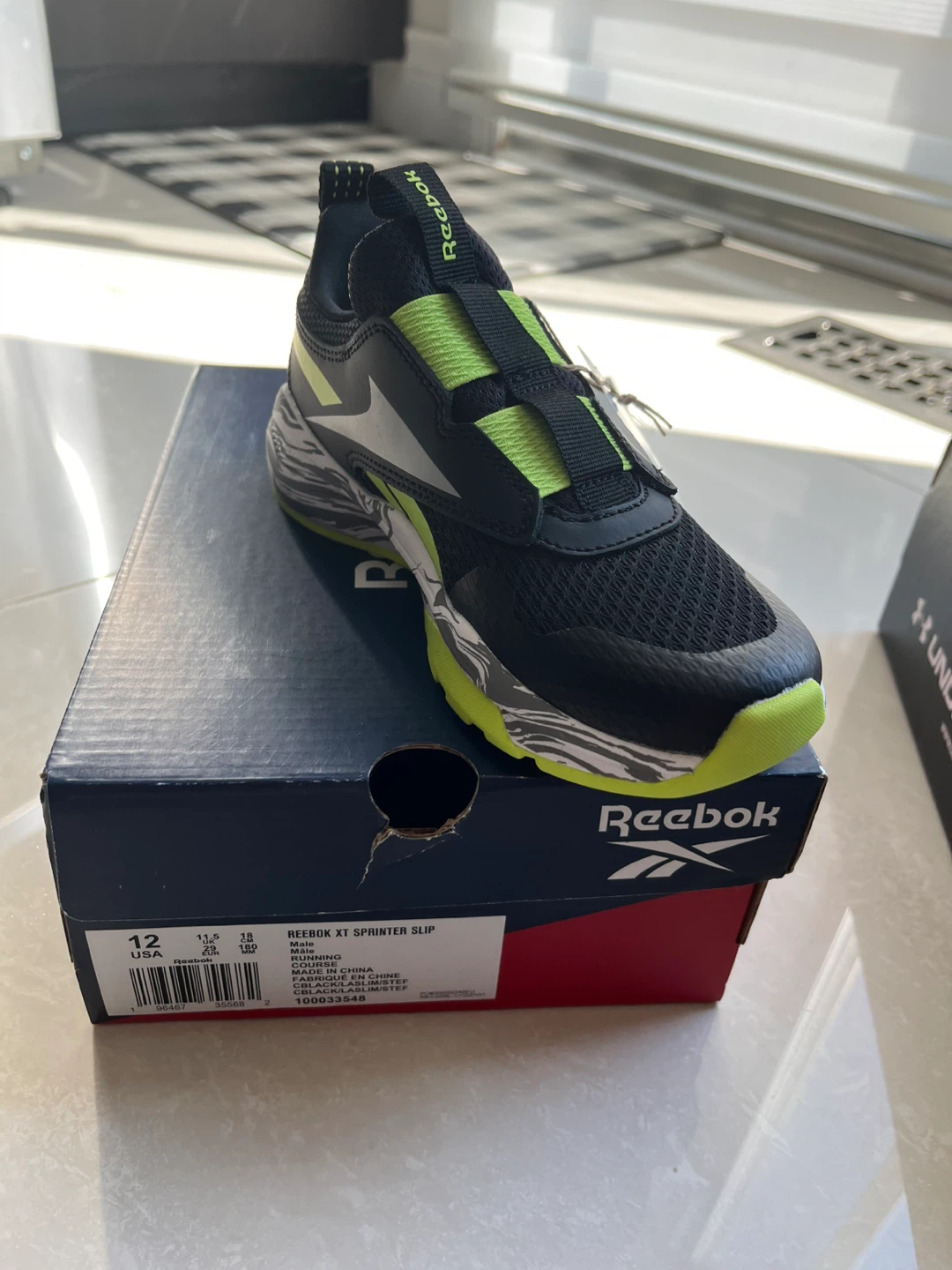 Reebok XT Sprinter Slip Kids Shoes Size 12