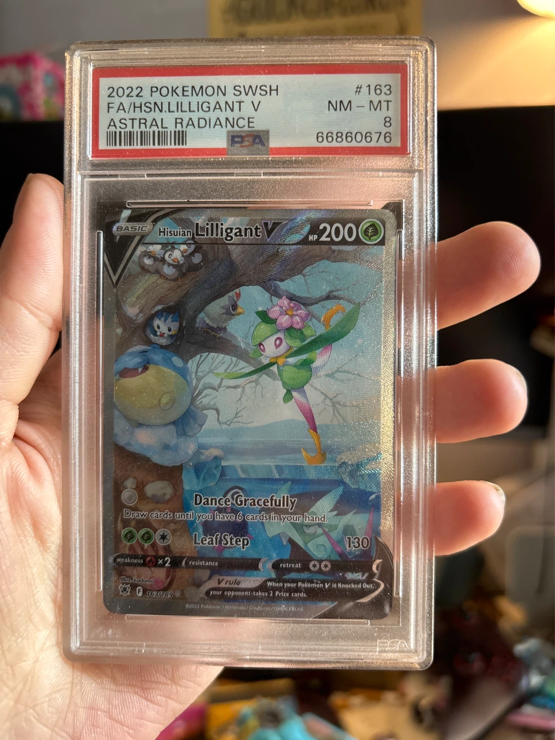 2022 Pokemon Hisuian Lilligant V Astral Radiance PSA 8 Card
