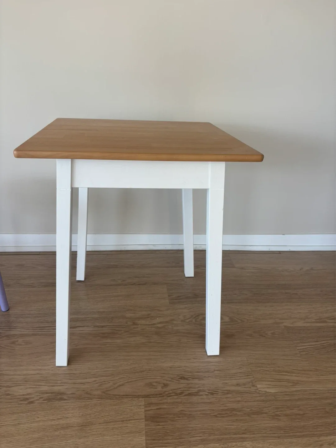 Wooden Table with White Legs - photo 2