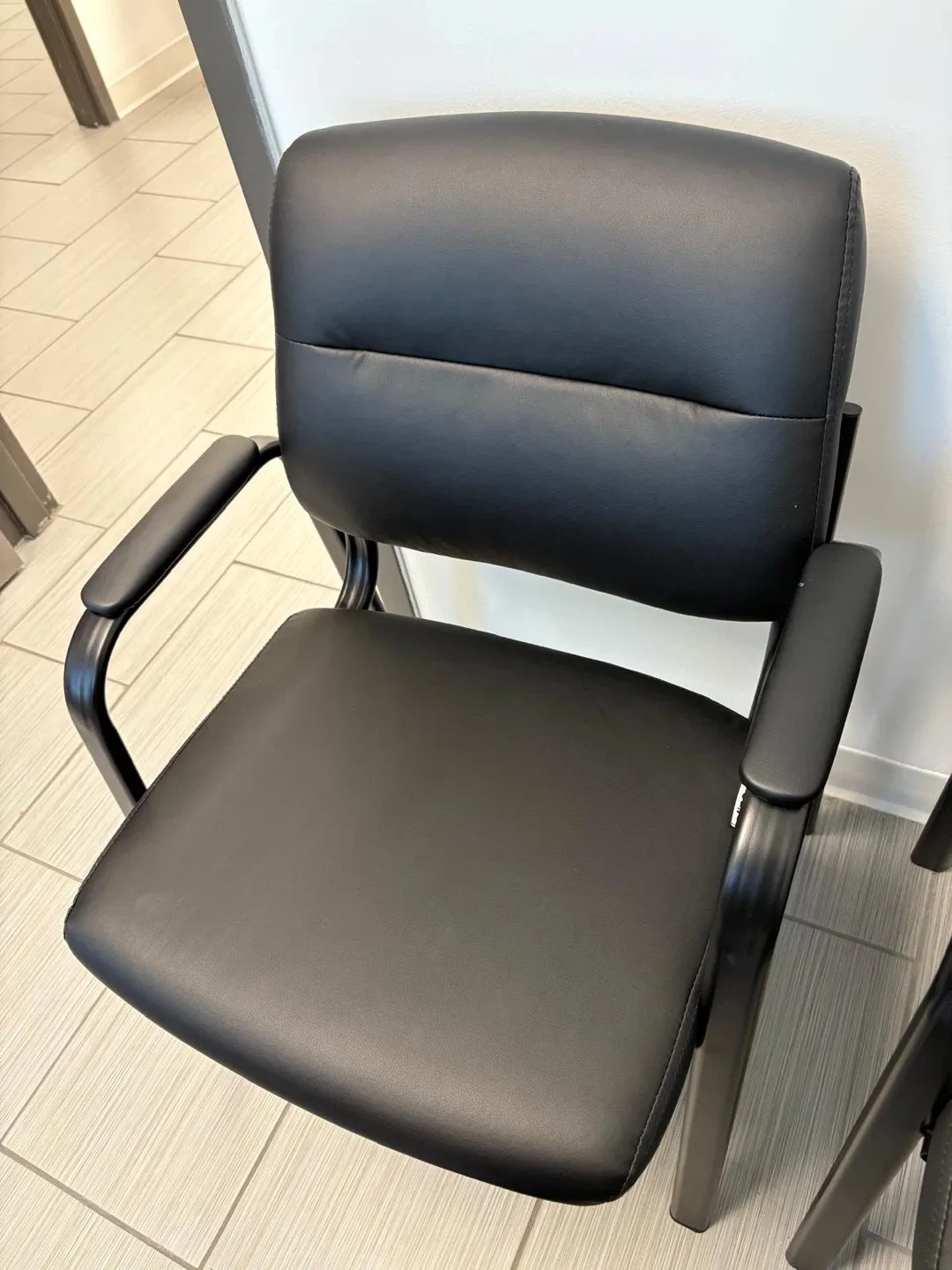 Leather Guest Chair with Padded Arms, Office Chair (Set of 2) - photo 4