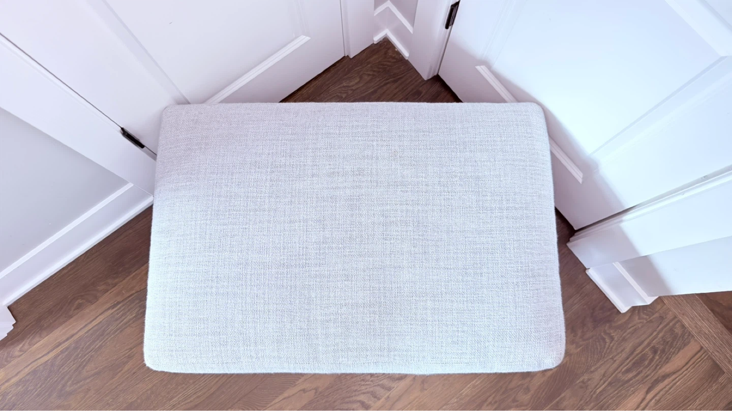 Light Gray Upholstered Ottoman Footrest