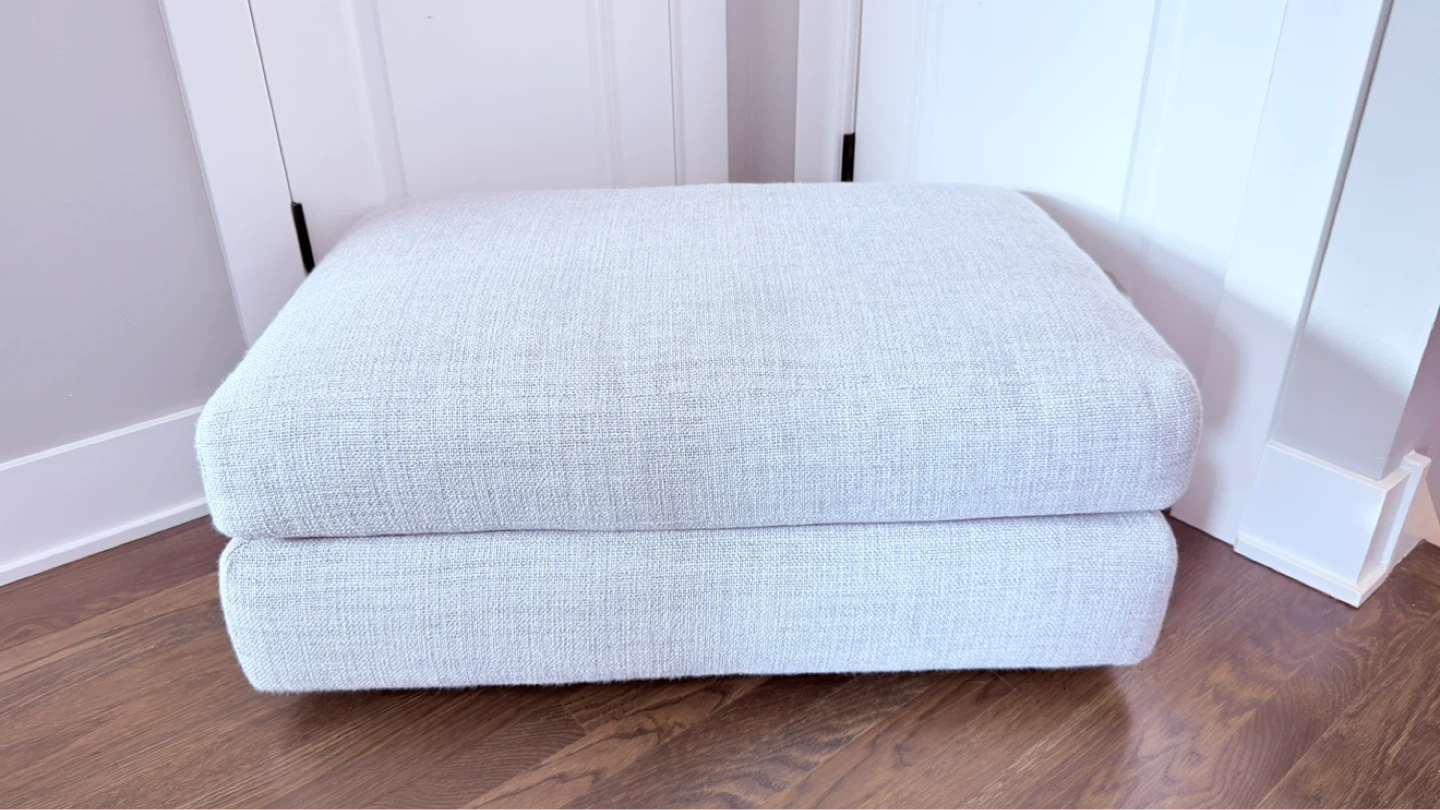 Light Gray Upholstered Ottoman Footrest - photo 2