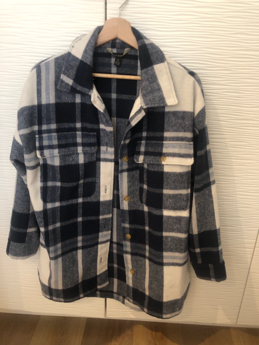 Banana Republic Plaid Shirt Jacket - Size S - photo 2