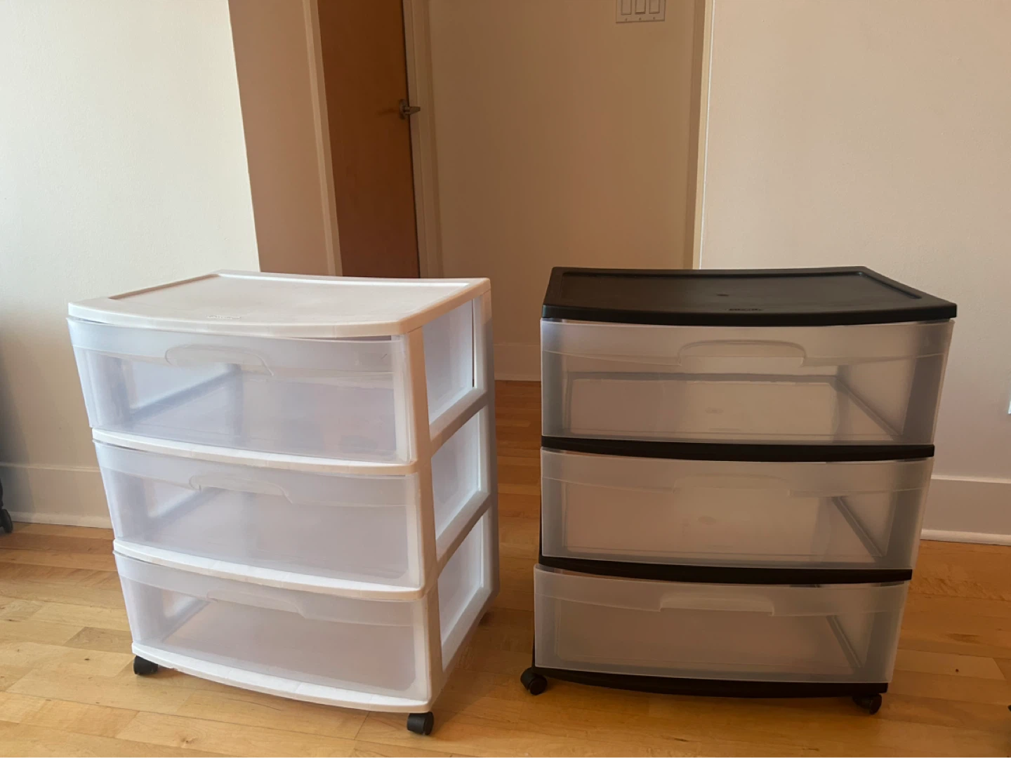 Plastic Drawer Storage Carts (2 Units)