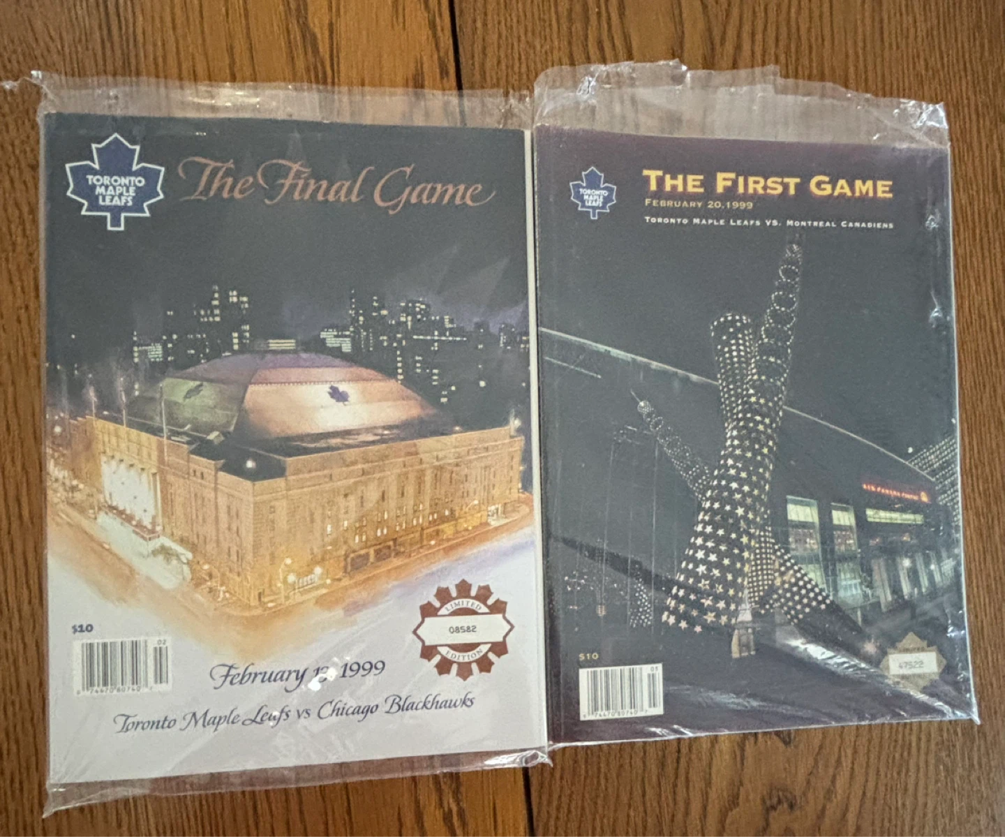 Toronto Maple Leafs Commemorative Game Programs