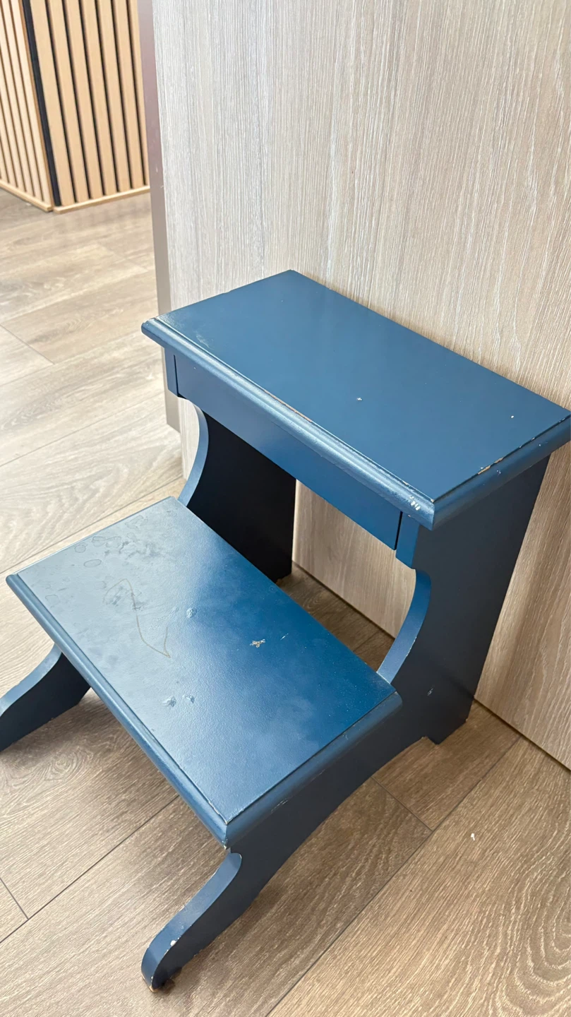 Blue Wooden Step Stool