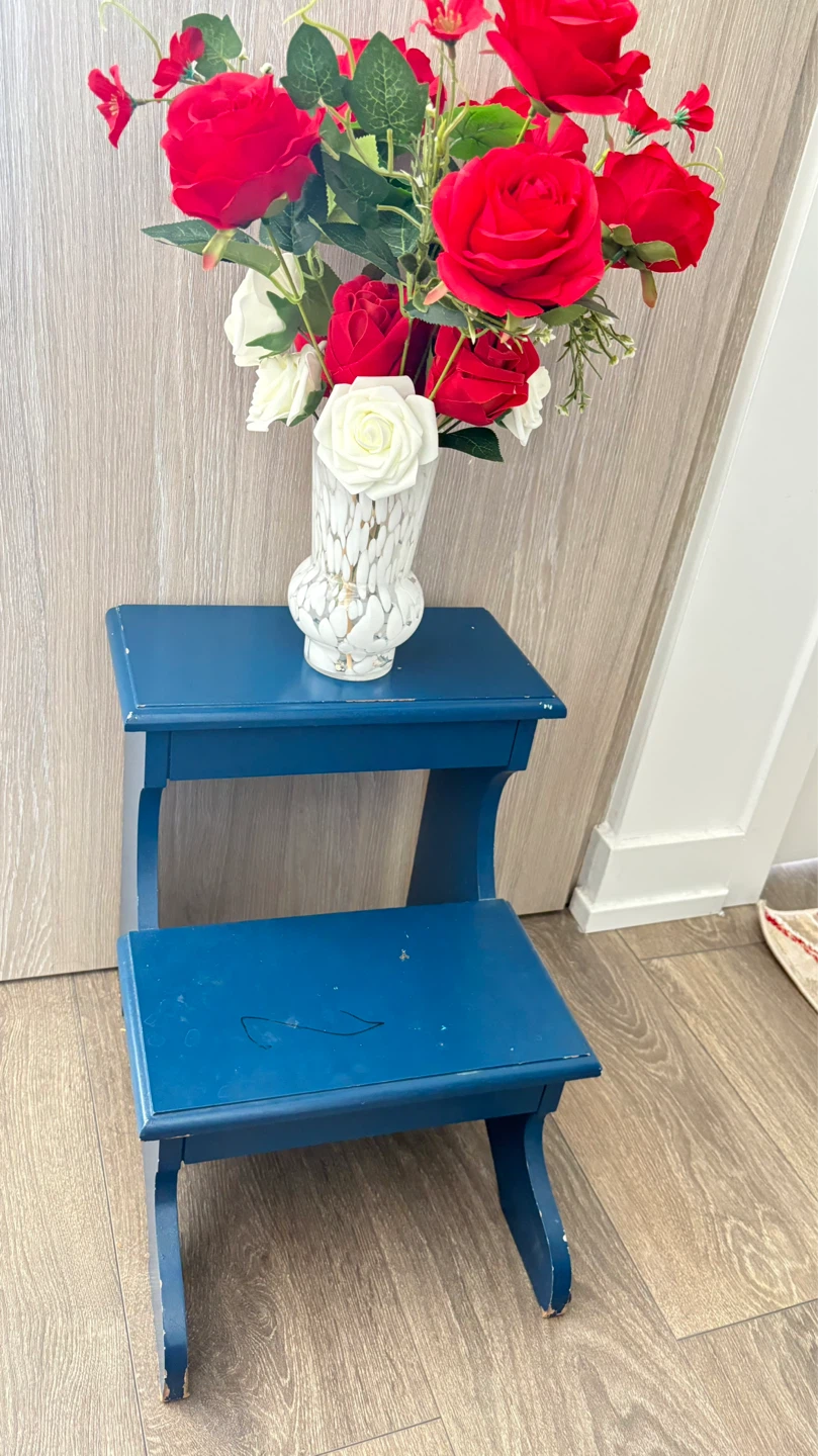 Blue Wooden Step Stool - photo 3