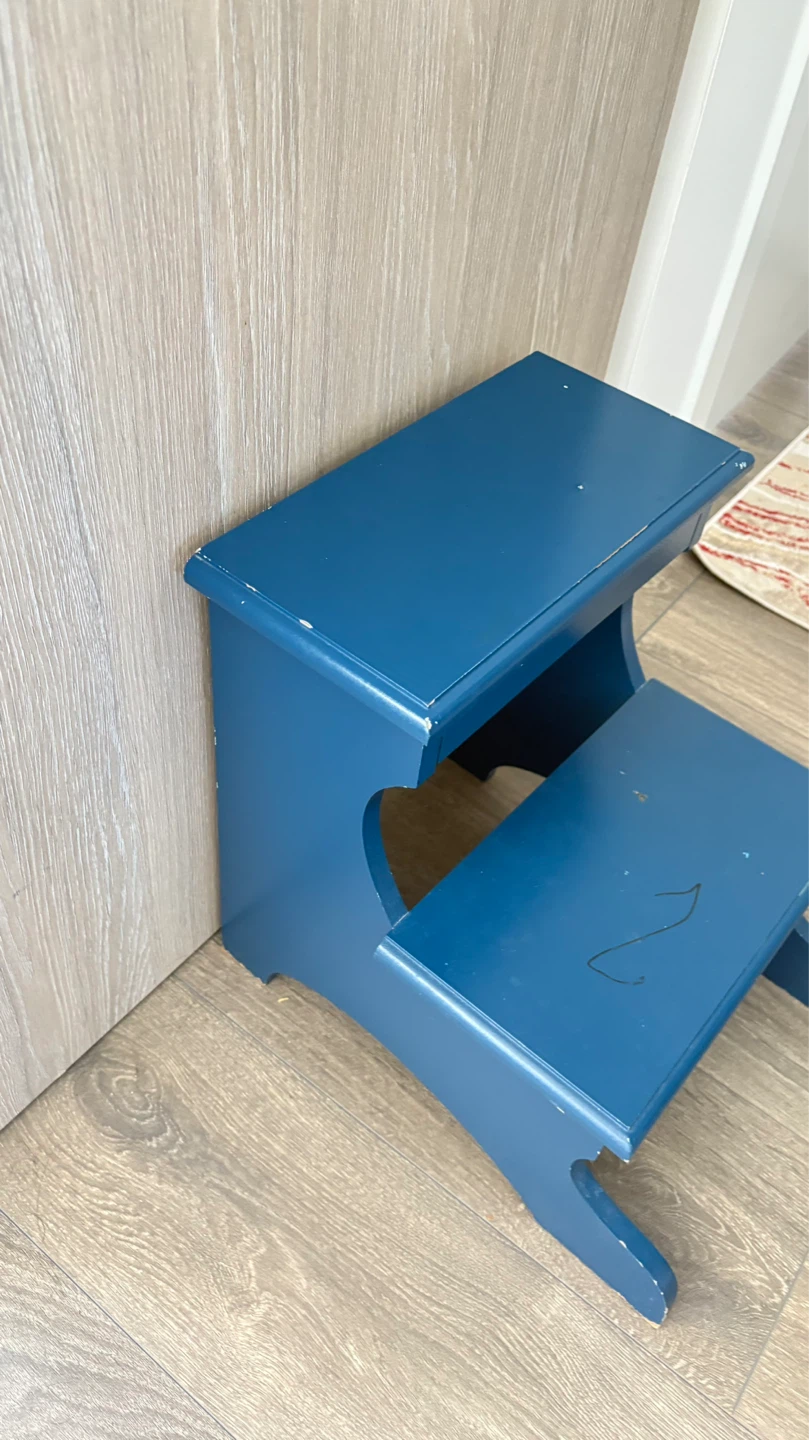 Blue Wooden Step Stool - photo 4