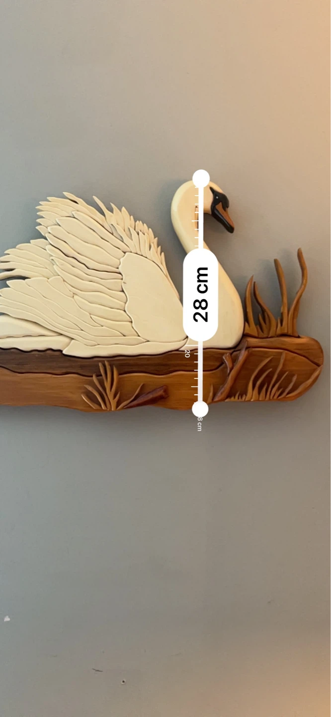 Wooden Swan Wall Art - 28 cm - photo 5