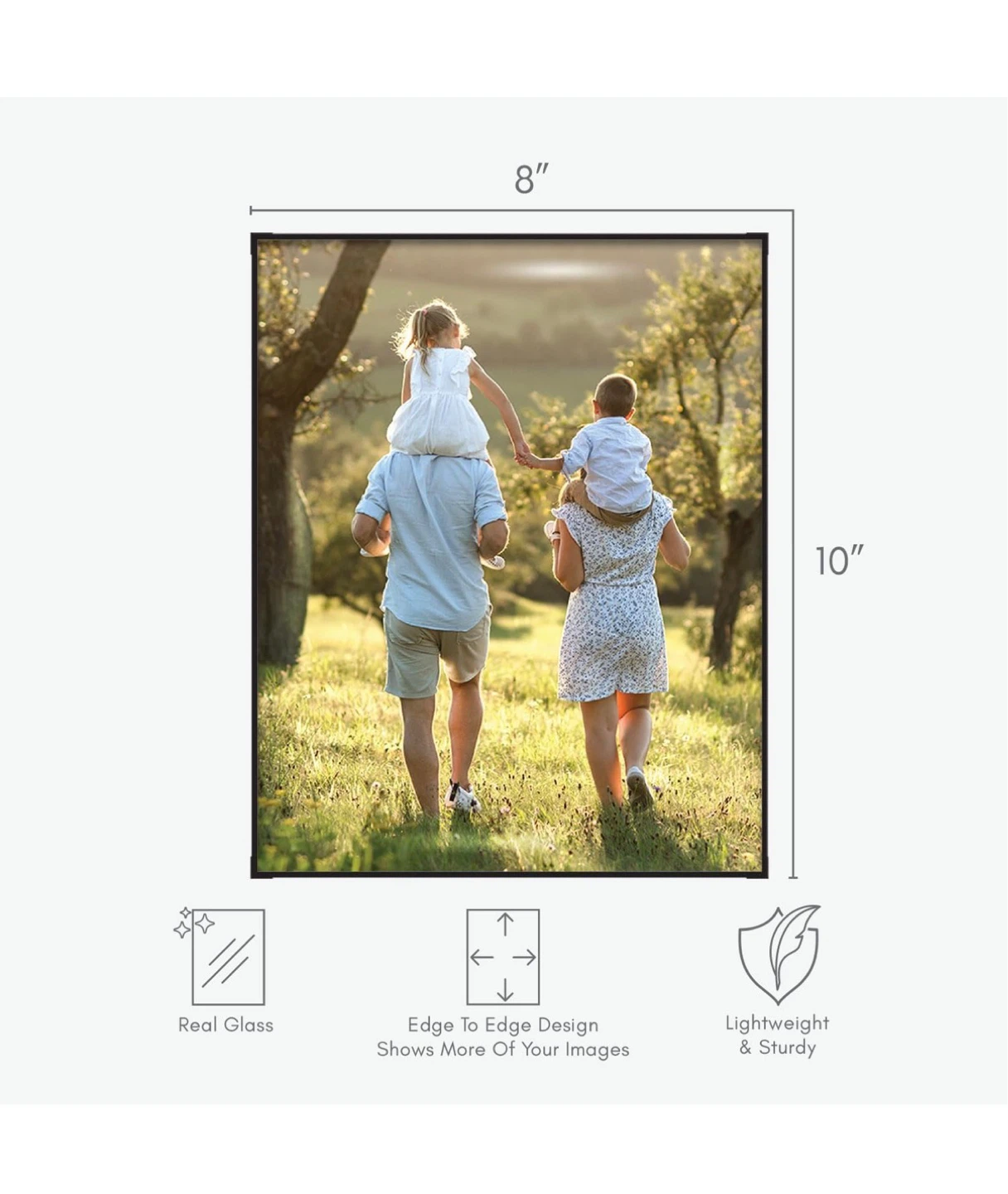 8x10 inch Picture Frame with Real Glass - photo 3
