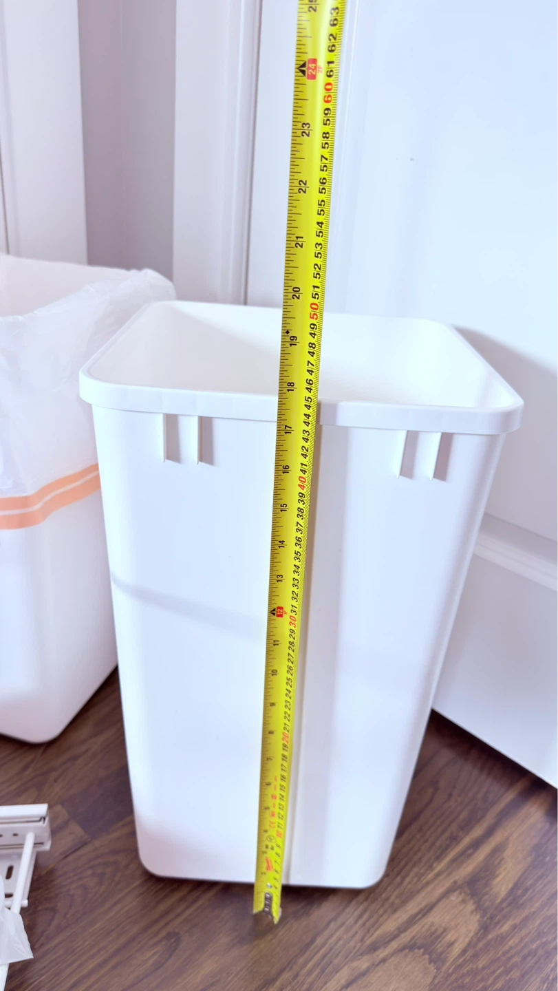 White Pull-Out Trash Can Organizer Basket and Bins - photo 4