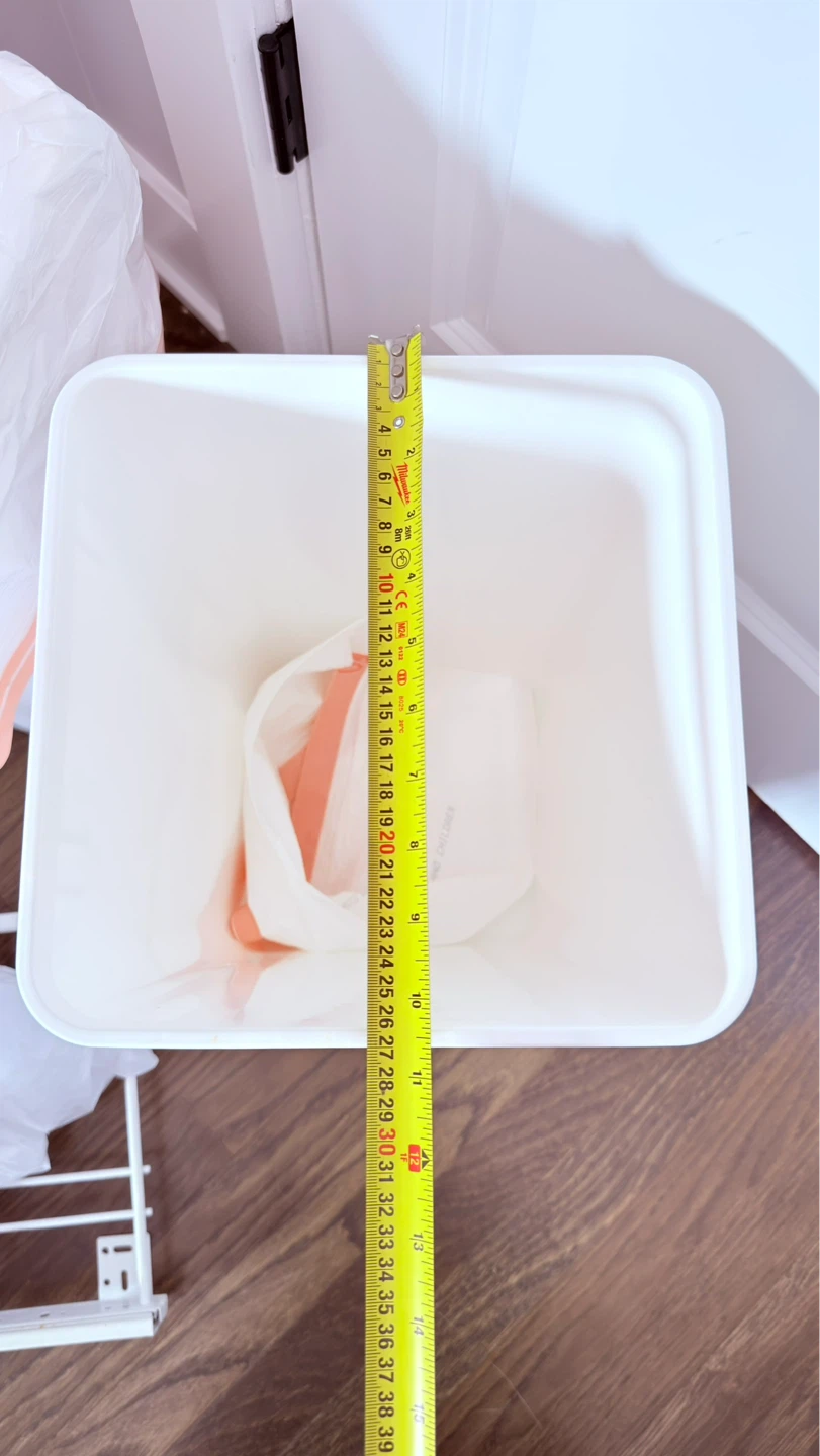 White Pull-Out Trash Can Organizer Basket and Bins - photo 3