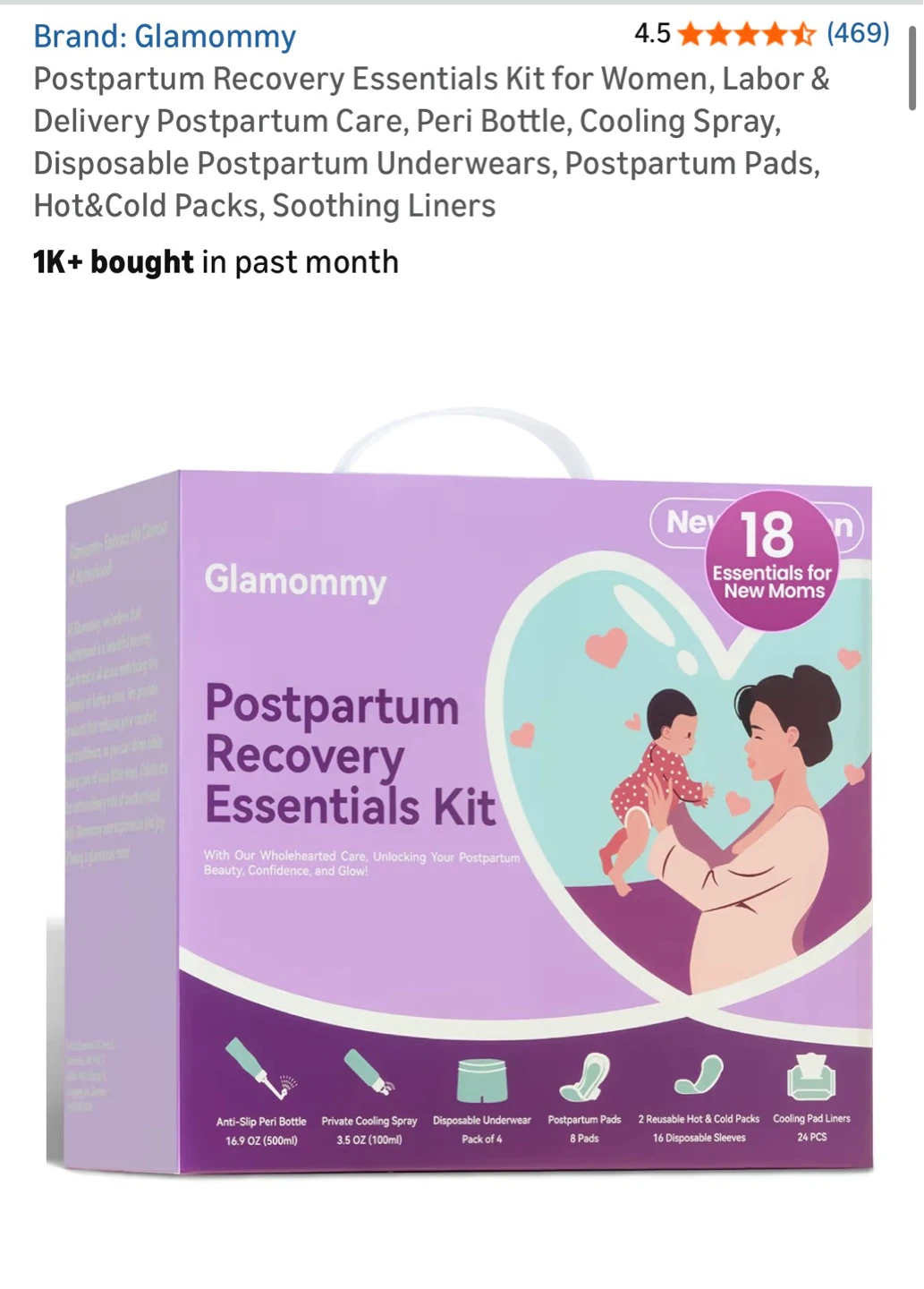 Glamommy Postpartum Recovery Essentials Kit