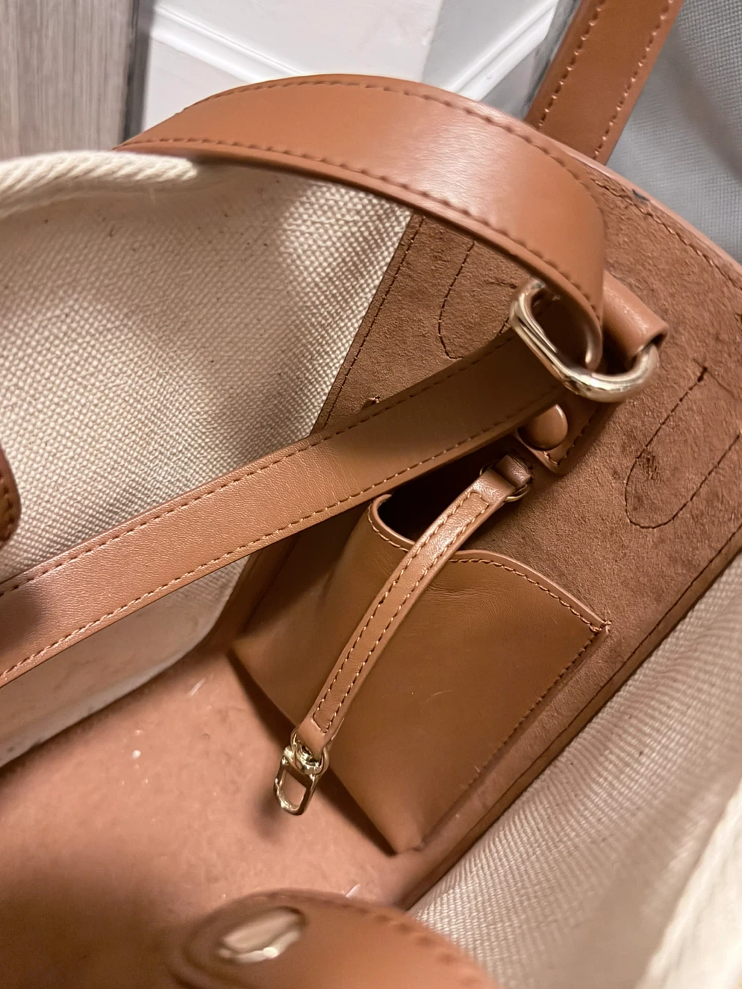 XNIHILO Tote Bag - Tan and Cream Canvas - photo 3