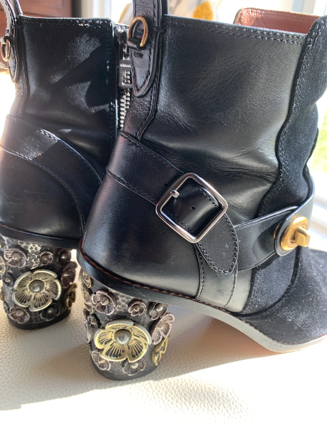 Coach Black Suede & Leather Boots - Women's Size 8 US - photo 4
