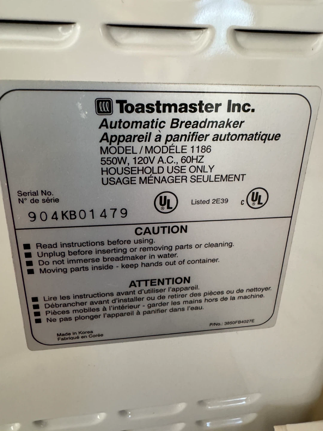 Toastmaster Breadmaker with Bread Machine Bounty cookbook - photo 3