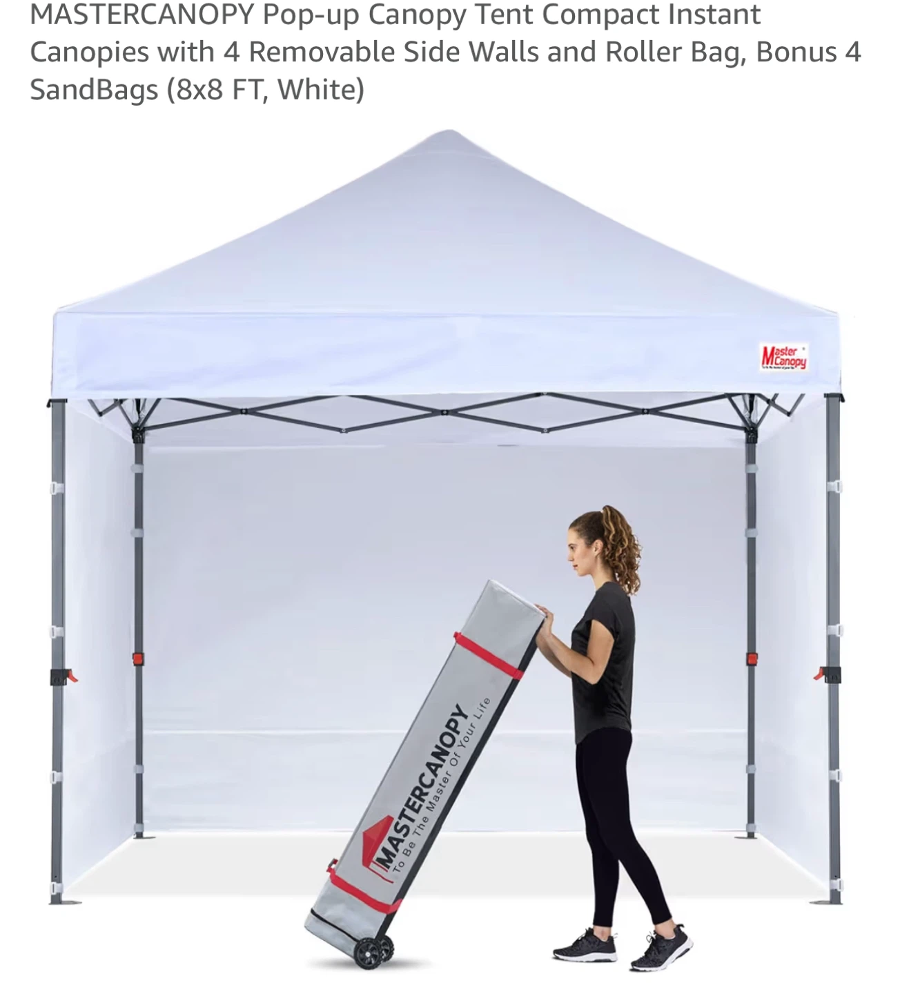 MASTER CANOPY Pop-up Canopy Tent 8x8 FT White - photo 5