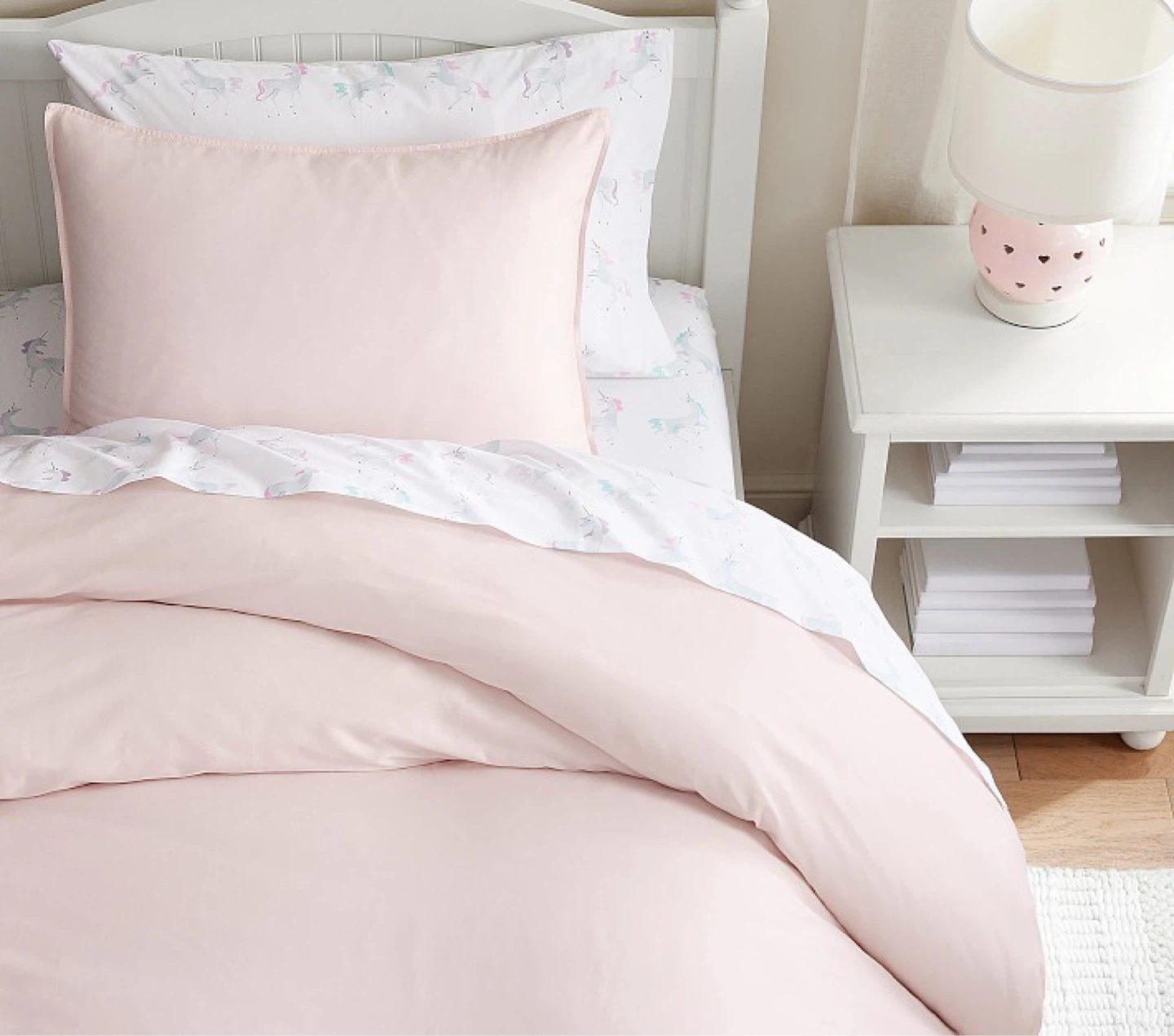 Super Soft Organic Sateen Duvet Cover & Shams (Light Pink)