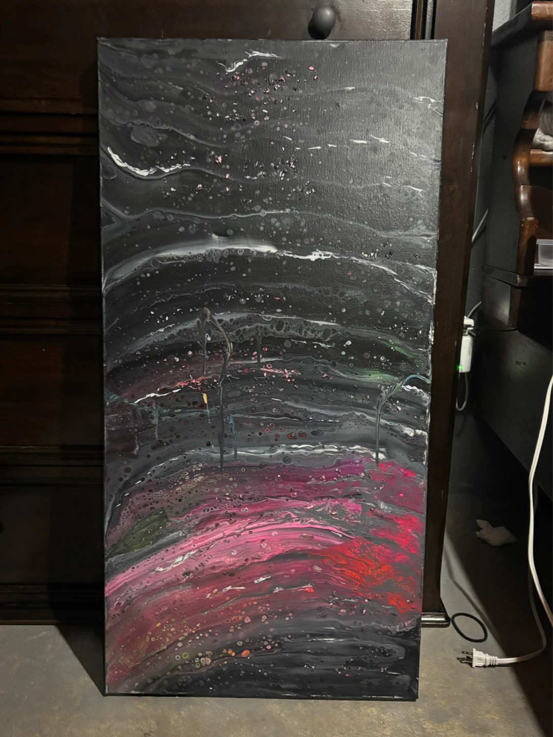 Abstract Pour Painting