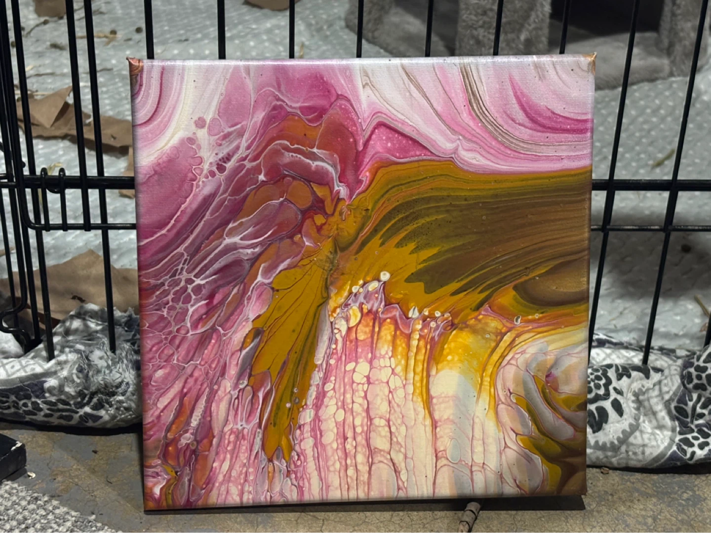Abstract Pour Painting