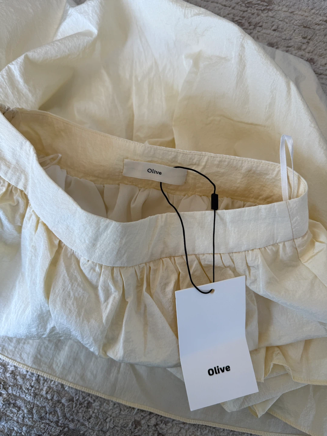 Olive Tiered Ruffle Maxi Skirt - Cream - photo 3