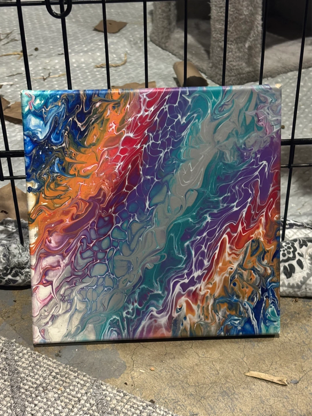 Abstract Pour Painting Wall Art