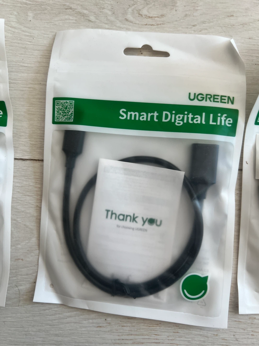 Free - UGREEN USB 2.0 Extension Cable (1M/1.5M/3M) - Black - photo 4