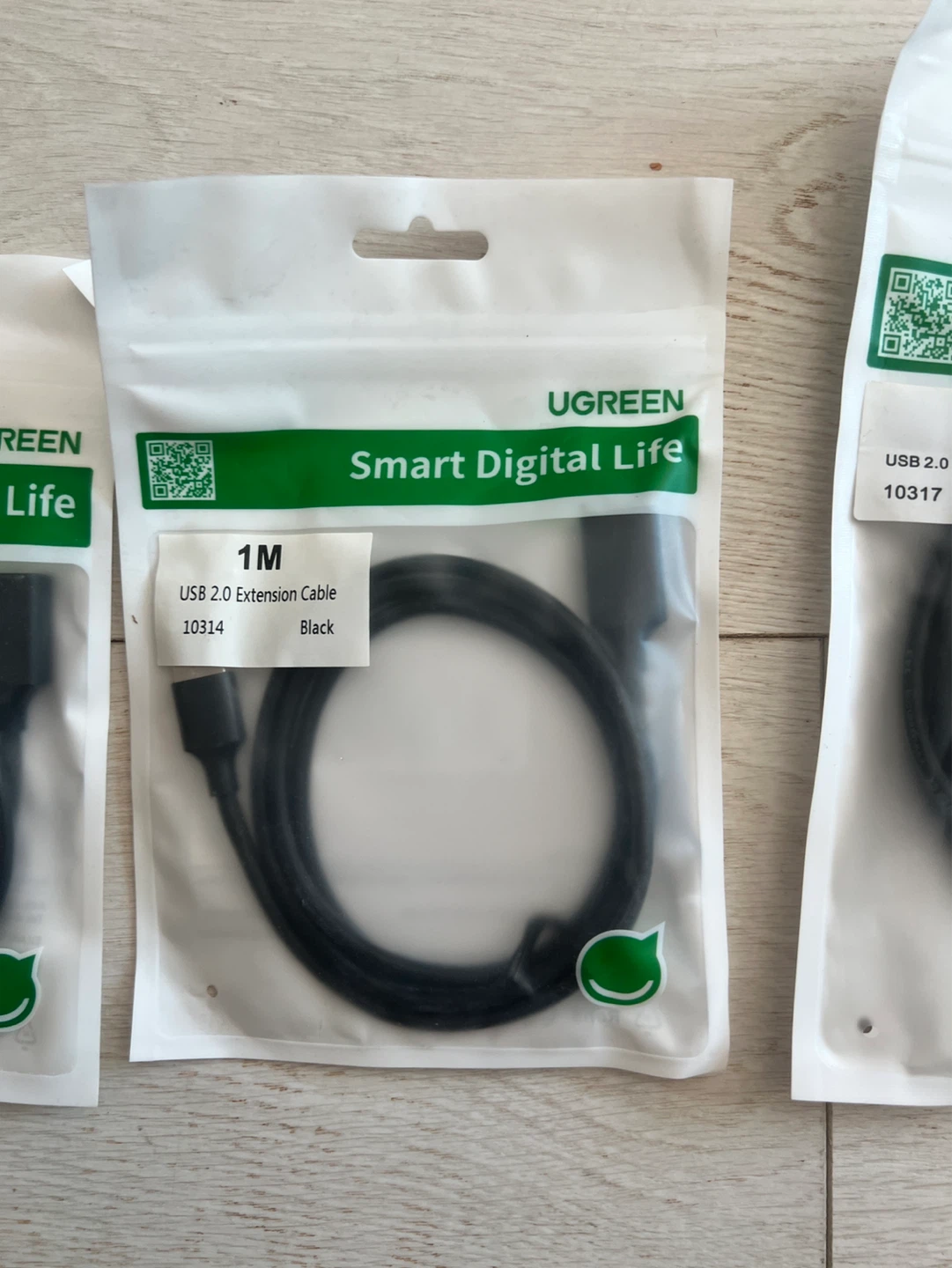 Free - UGREEN USB 2.0 Extension Cable (1M/1.5M/3M) - Black - photo 2