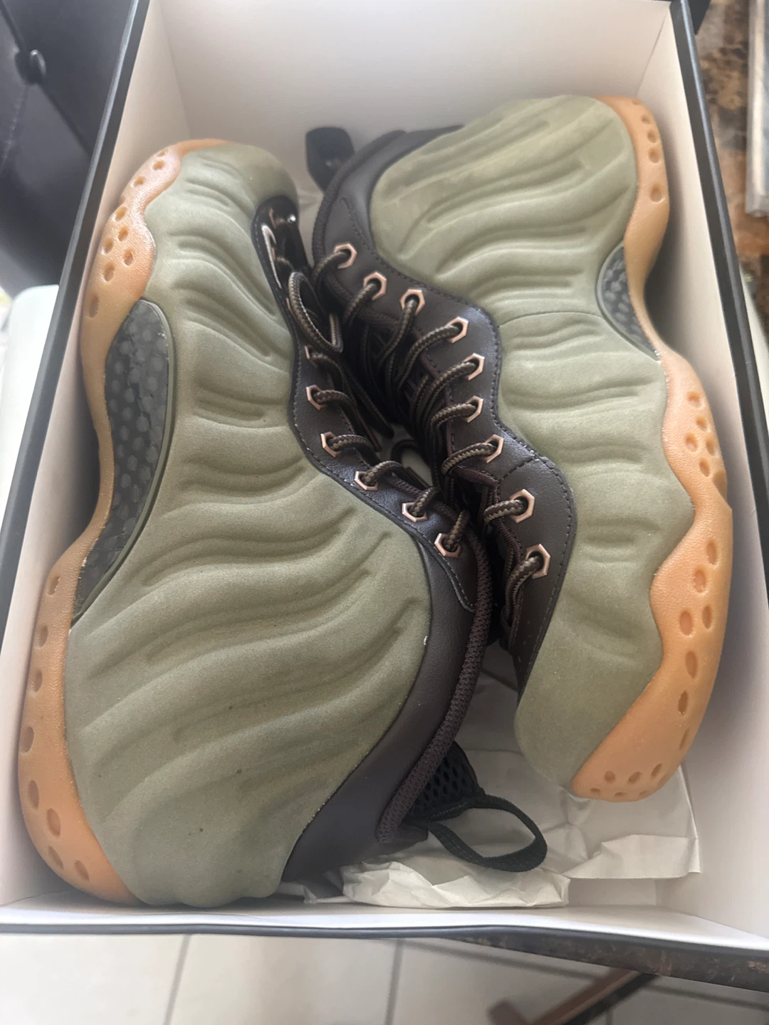 Nike Air Foamposite One PRM Olive Size 8