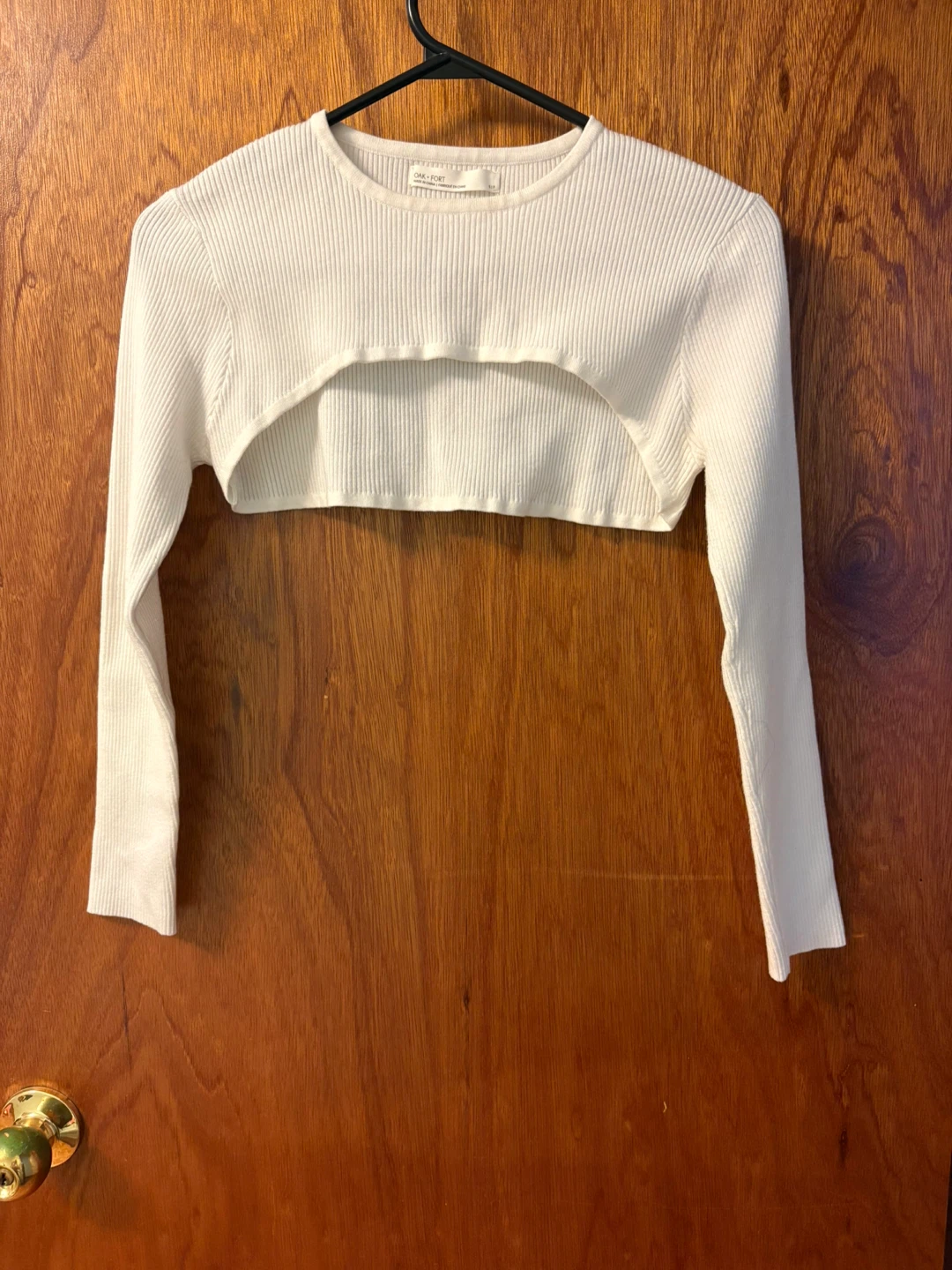 Oak + Fort White Ribbed Knit Bolero & Tank Set - photo 3