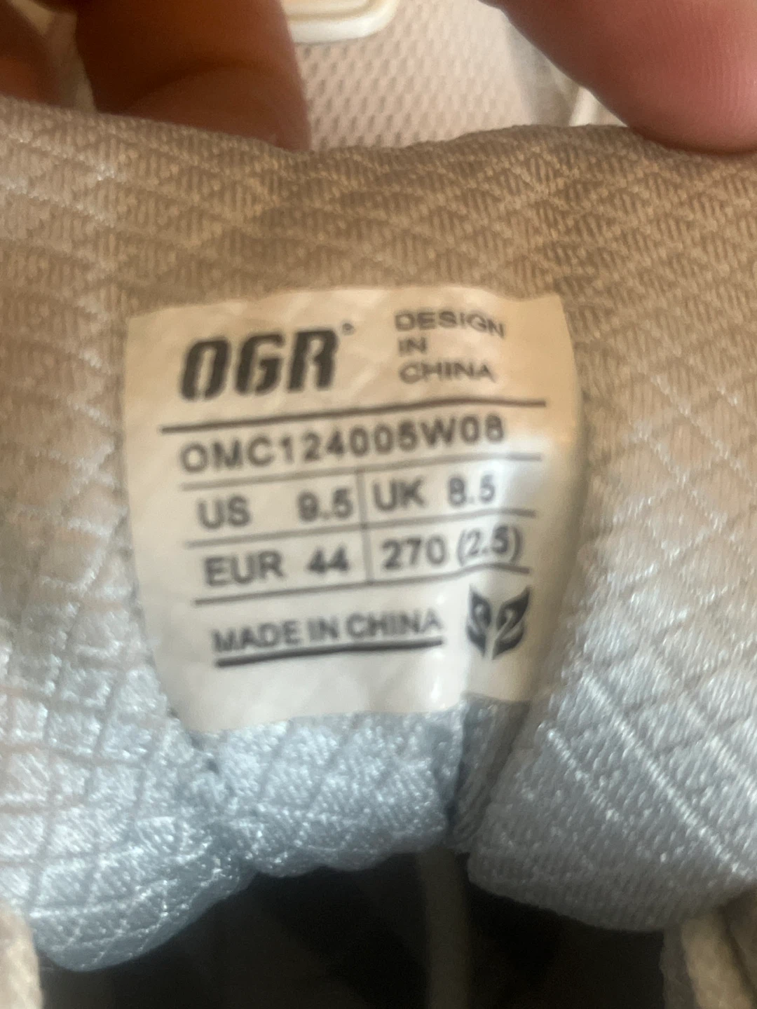 OGR OMC124005W08 Men's White & Silver Sneakers US 9.5 - photo 5