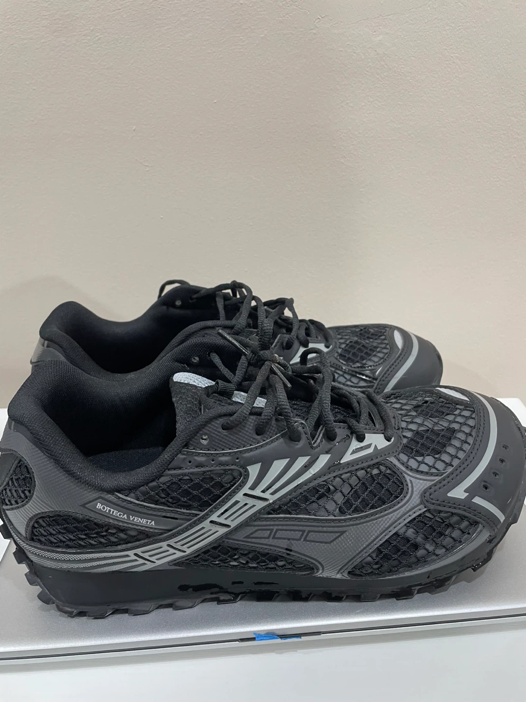 BOTTEGA VENETA Black Mesh Running Shoes